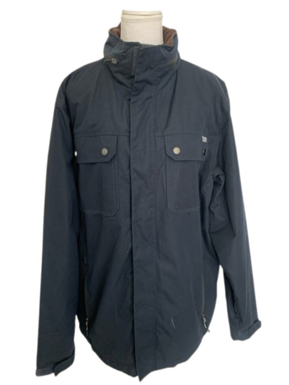 Rugged Elements Men's Trek Jacket Hidden Hood Kit Navy